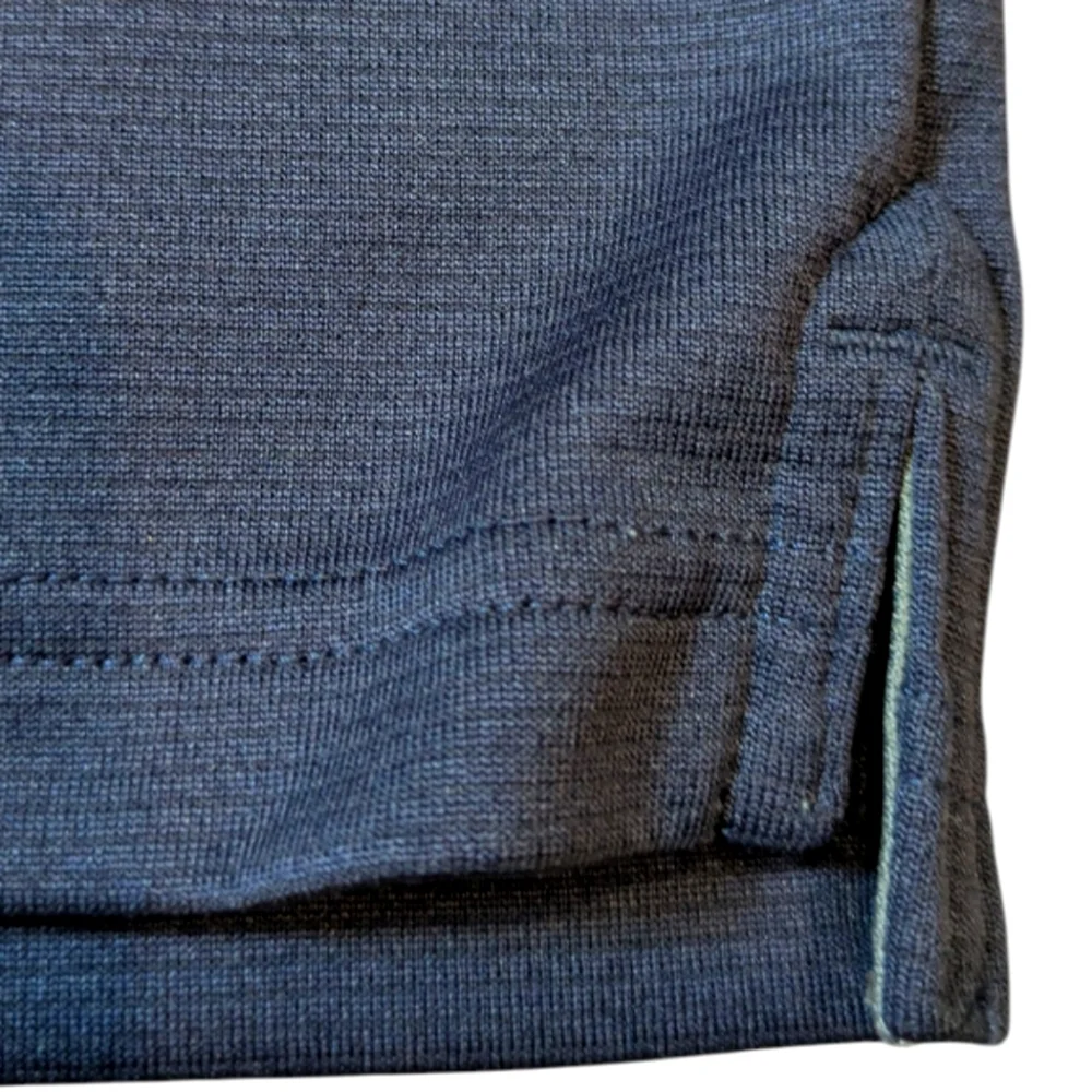 Under Armour Loose Fit Navy Blue Gray Trim Short Sleeve Polo Shirt Men's Small